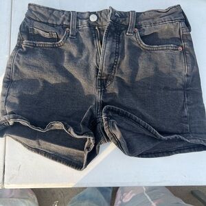 Classic Black Denim Women's Shorts